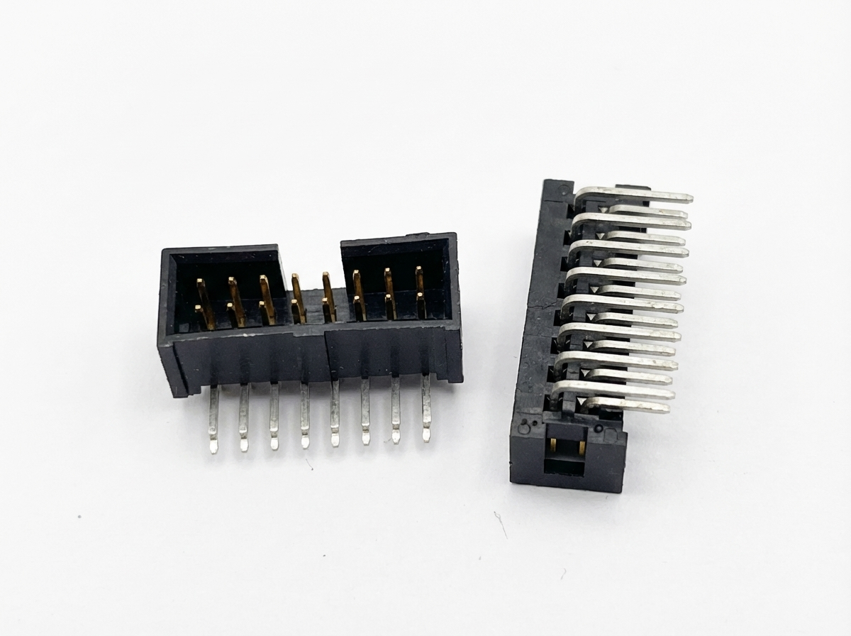 HTSS-108-04-L-D-LA - High-Temp Schrumpfkopf Stiftleiste 2,54mm 2-reihig 16-pol. Winkel - THT