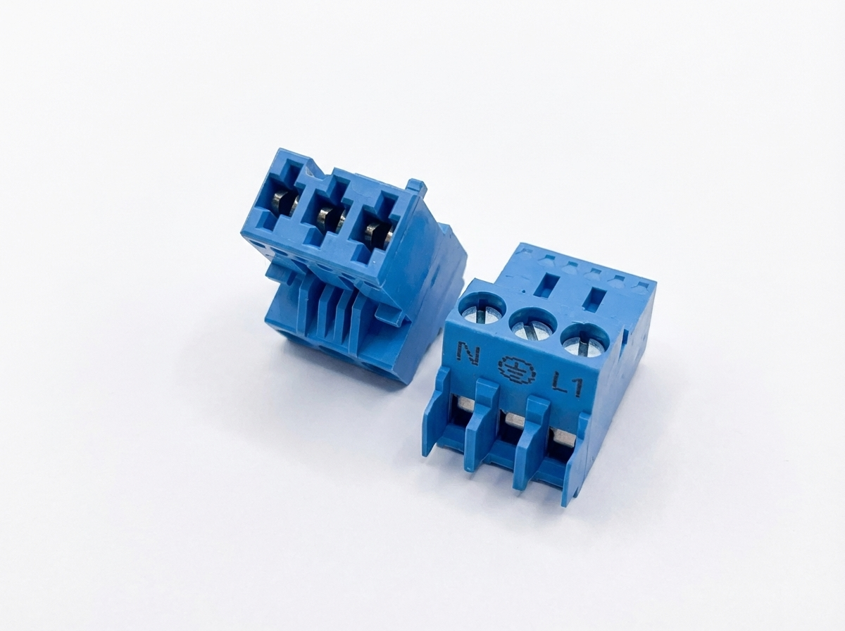 3611-03 - RAST-5-Steckverbinder Schraubklemme 3-pol Raster 5mm blau - steckbare Schraubklemme