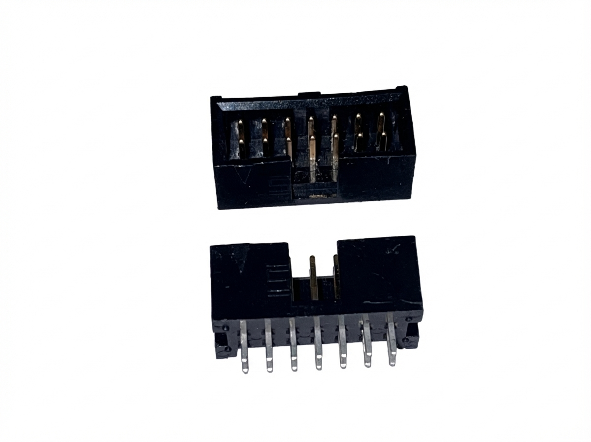 TST-107-01-S-D - Shrouded PCB Header 2×7 2,54mm Ag - THT